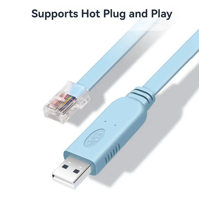 Câble adaptateur USB vers RJ45 pour console de routeurs, câble série USB vers RS232, CAT5, 1.8m