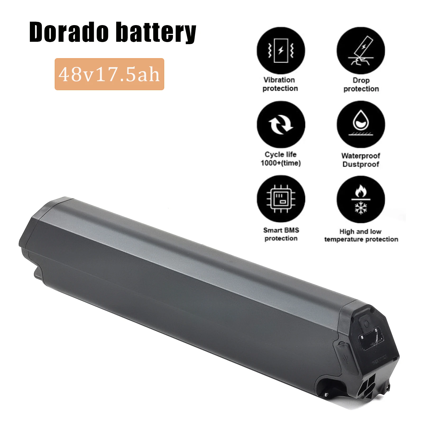 For Magnum ebike Replacement Battery Pack 48V 17.5Ah Electric Bike Reention Dorado Batteries Pack with Built in 30A BMS