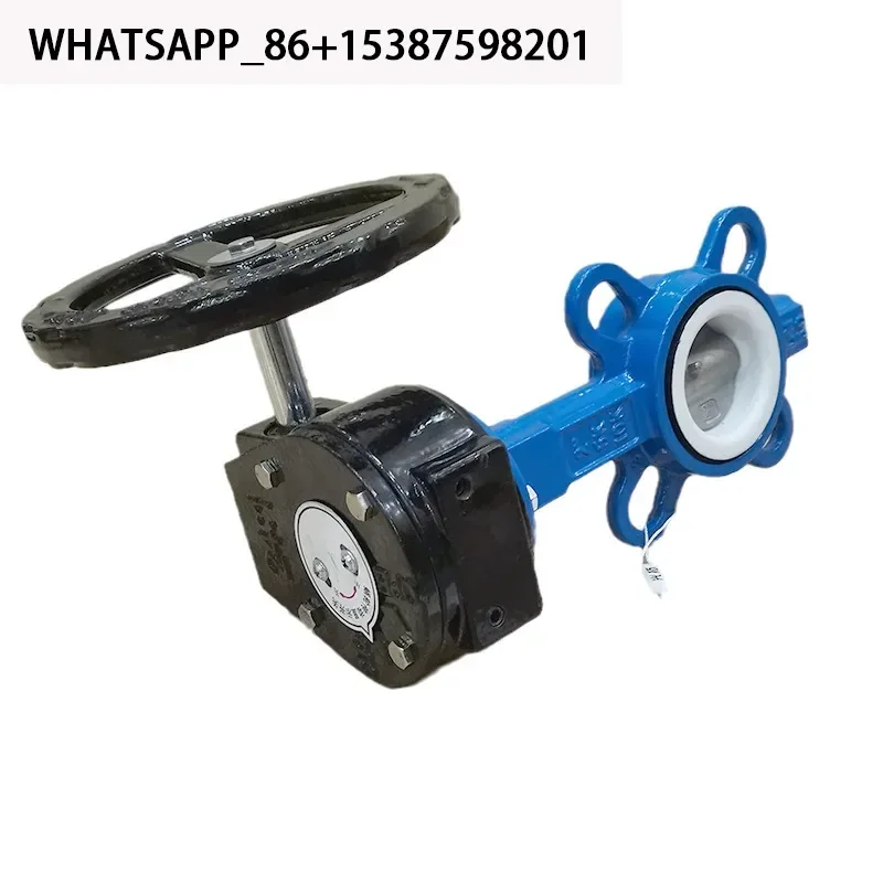 BC Turbine Tetrafluorous Butterfly Valve D371F-16Q Cast Iron Semi-lined Tetrafluorous Corrosion Resistant Soft Seal Butterfly