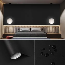 Matte Black/ Grey Wallpaper Vinyl Self-Adhesive Shelf Liner Drawer Peel and Stick Countertop Removable Contact Paper Wall Decor