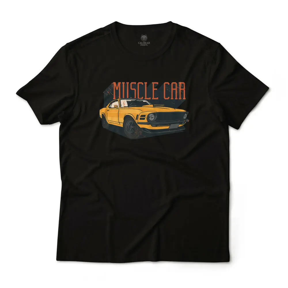 Mustang Classic Muscle Car Graphic Art T-Shirt Unisex 100% Cotton Tee