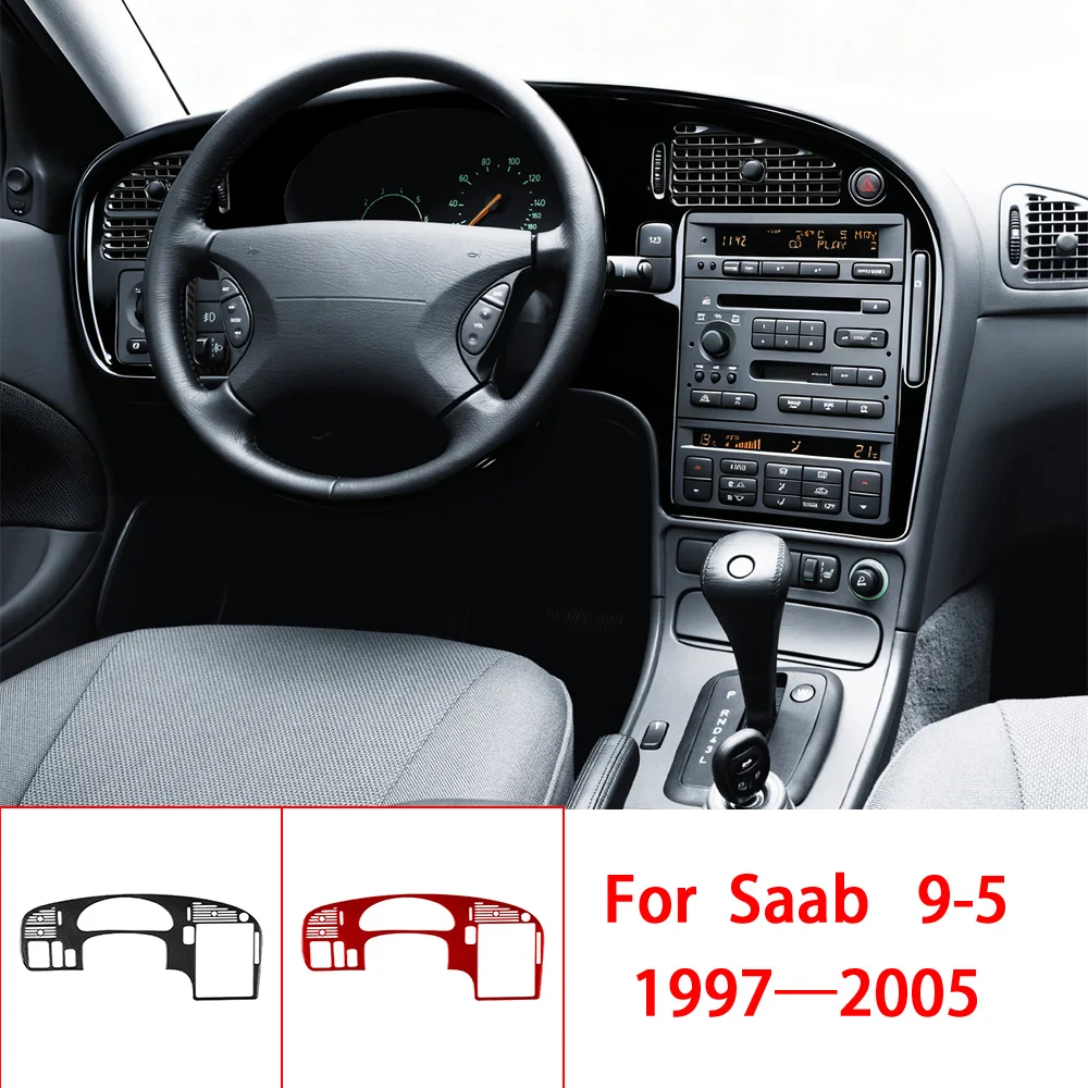 

Suitable for Saab 9-5 1997—2005 Car Interior Accessories Speedometer Center Console Air Vent Panel Carbon Fiber Trim Sticker