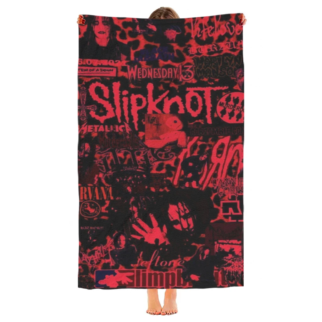 Microfiber Beach Towel Like-Slipknot Print Quick Dry Sandless Beach Blanket Soft Comfortable for Men Women Camping Pool Towel