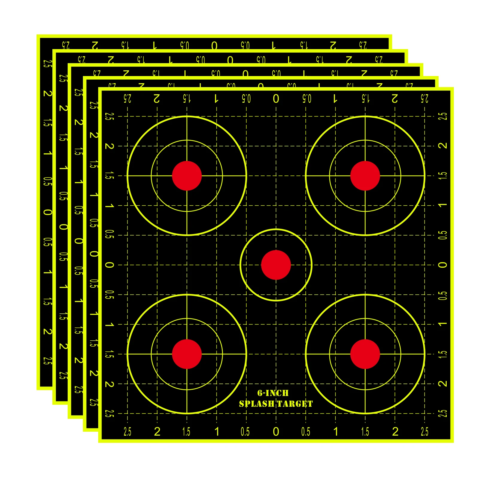 10 szt. Naklejek na tarcze strzeleckie 6 cali z numerami, czerwone, do treningu koncentracji, do strzelania wyciskaniami, fluorescencyjne etykiety kolorowe (można używać do treningu z prawdziwym pistoletem i pistoletem pneumatycznym)