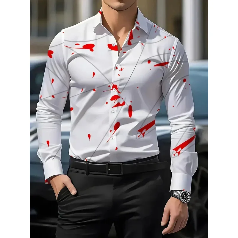 

Men's 3D Printed Pattern Shirt Long Sleeve Shirt Collar Clothing Casual Comfort Street Outdoor Fashion Design