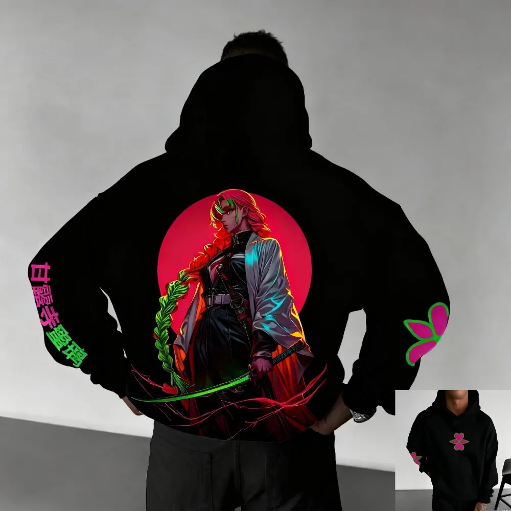 

Anime Demon Slayer Mitsuri Kanroji Hoodie Unisex Y2K Streetwear Oversized Loose Fit Autumn Winter Casual Gift for Men Women​