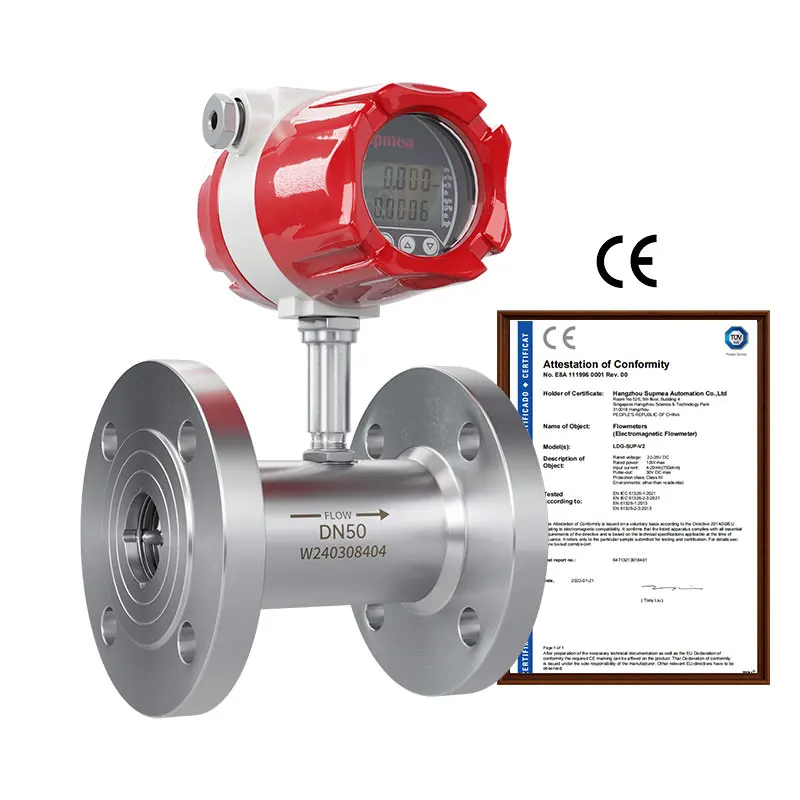 4-20mA Output Threaded Connection Flow Meter Turbine Flow Meter for Beverage Filling Lines