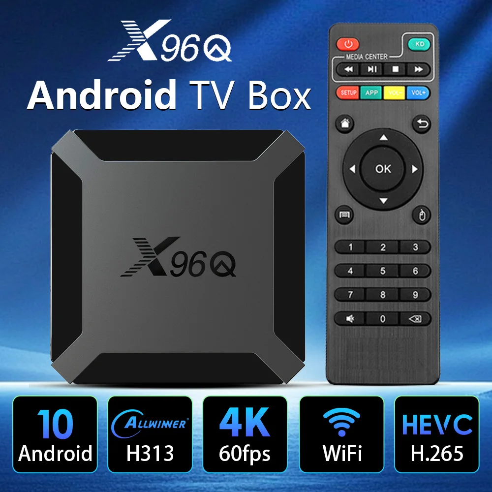 High Quality X96Q Smart TV BOX Android 10.0 Allwinner H313 Quad Core 2GB 16GB 4K HD Set-Top Box 1GB8GB Media Player