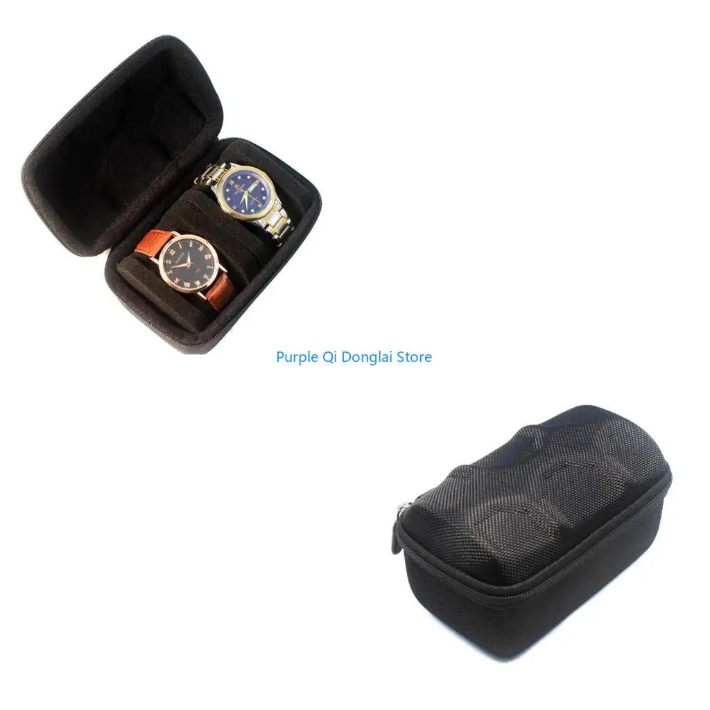 L21E Watch Roll Travel for Case Portable Watch Holder and with Soft Pillow Deluxe Lining (fit Up to 55mm Watch Face