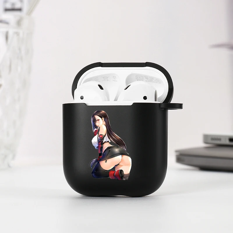 Kawaii japonês mangá anime hentai waifu meninas capa de silicone macio para airpods pro 3 2 1 bluetooth fone de ouvido capa airpod casos
