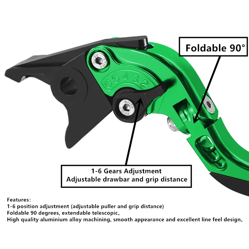 قابل للتعديل وقابلة للطي وقابلة للتمديد للدراجة النارية ، رافعة فرامل ، CNC ، Z900SE Z900 SE (وليس مقبض Z900)