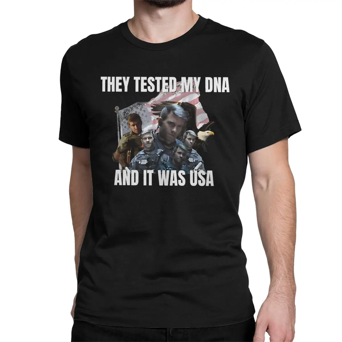 Men Women's T-Shirt Call Of Dutys My DNA Is USA Phillip Graves Vintage 100% Cotton Tees Game T Shirts O Neck Clothing Printed