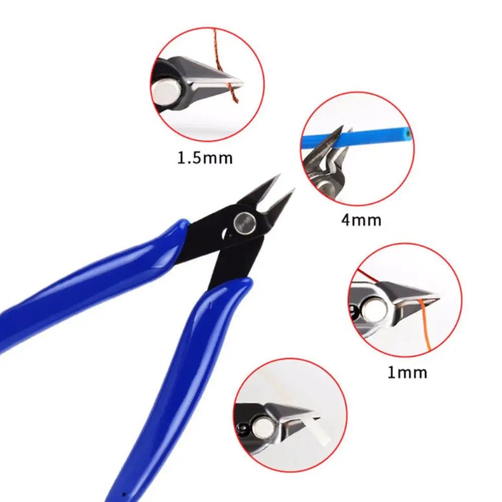 1Pcs Diagonal Pliers Carbon Steel Pliers Electrical Wire Cable Cutters Cutting Side Snips Flush Pliers Nipper Hand Tools