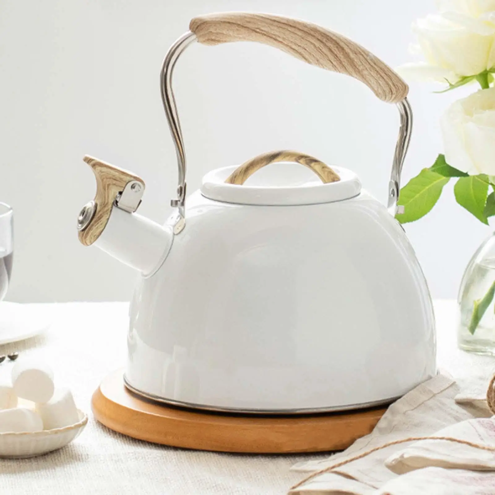 3L Stainless Steel Tea Kettle Teapot for Make Tea Water Compatible Gas Stoves Induction Cookers