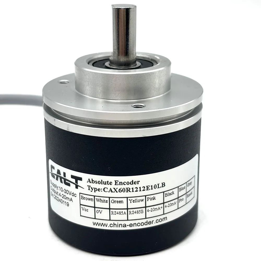 CALT Absolute Rotary Encoder CAX60R1212E10LB 12 bit 12turns 4-20mA output 10-30V 12mm shaft Multi turn