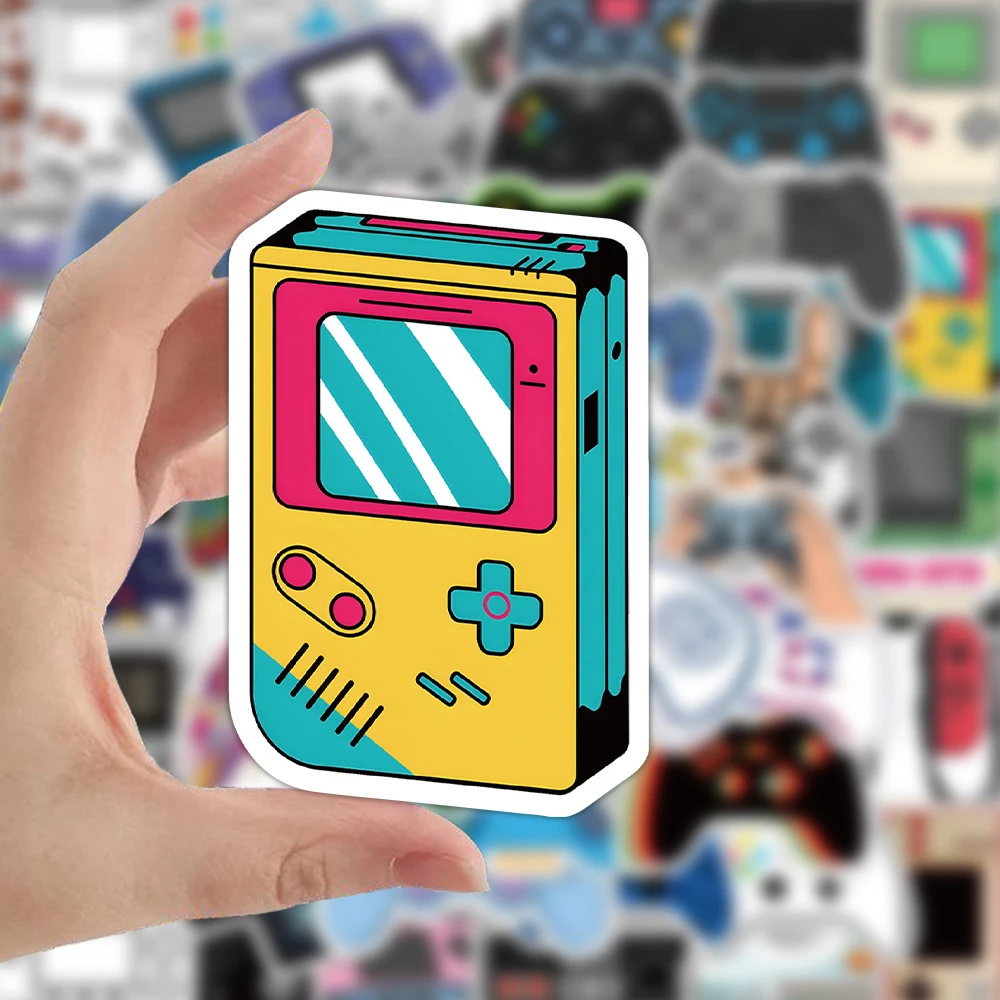 

10/30/50pcs Cool Cartoon Video Game Console Stickers Funny Joystick Gamepad Sticker Laptop Phone Helmet Guitar Decals Decoration