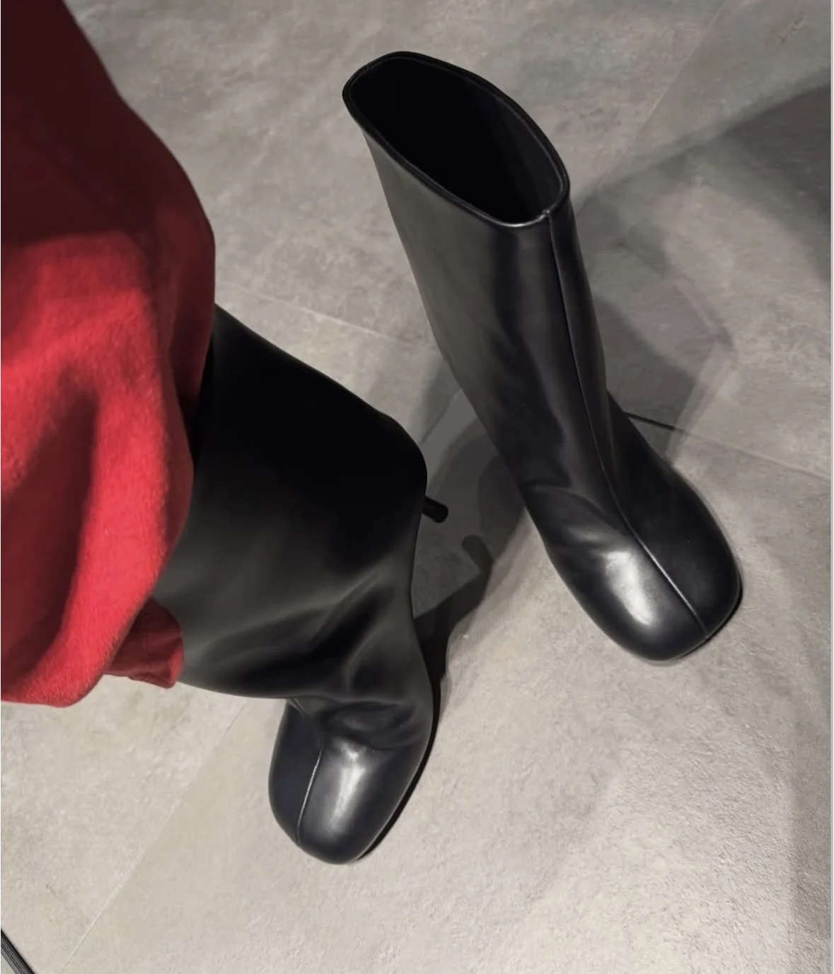 New Autumn/Winter Women's Multi-Color Ankle Boots Wide Calf Stiletto Kitten Heel Square Toe Fashion Street Trendy Booties