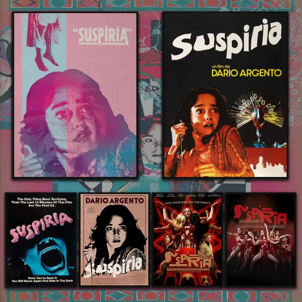 Horror Movies S-Suspiria Poster Wall Art Prints for Bedroom Living Room Office Home Decoration Hanging Artwork Gift