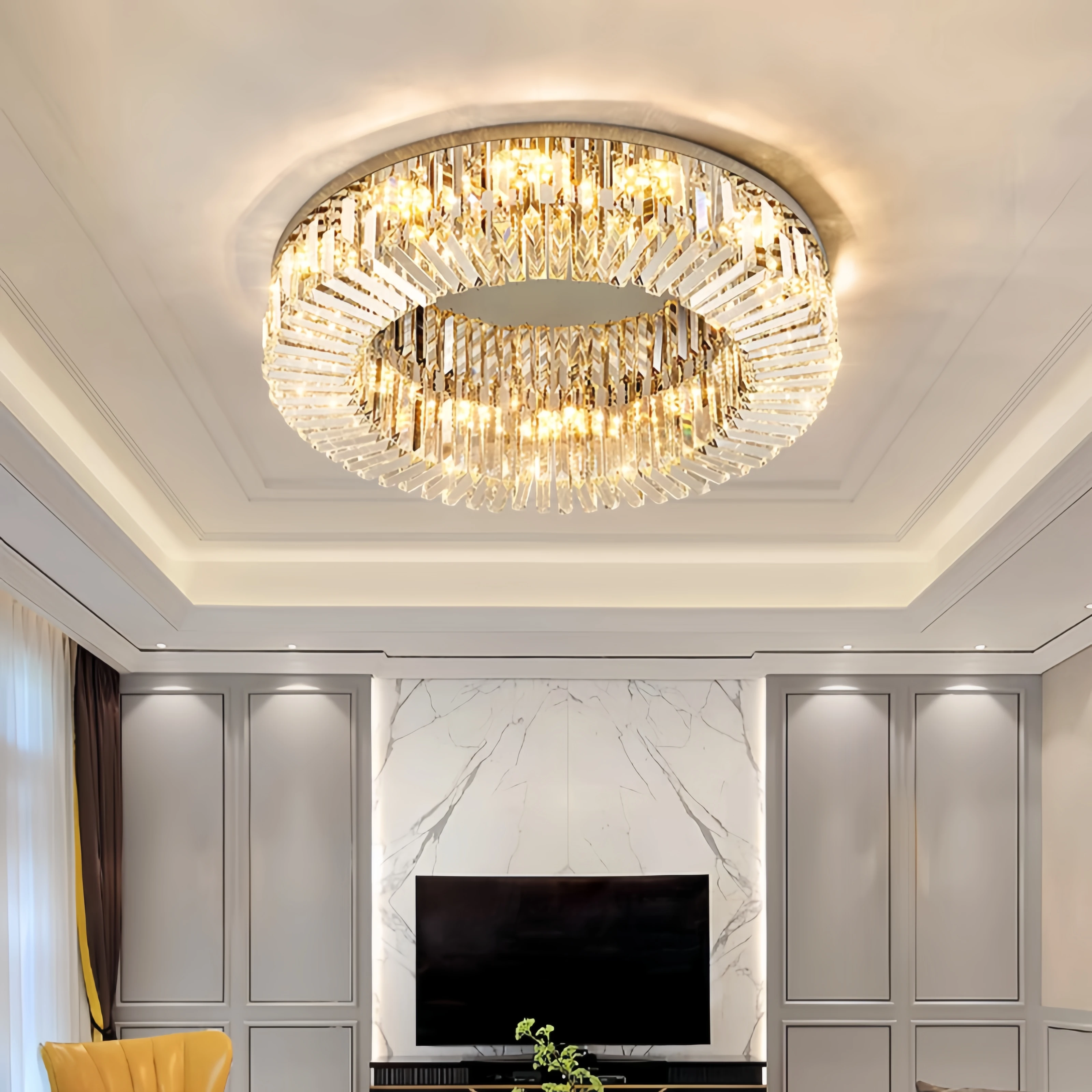 Luxury LED Crystal Ceiling Lights For Living Room Bedroom Kitchen Table Chandelier Lamps Indoor Lustre Home Decoration Pendent