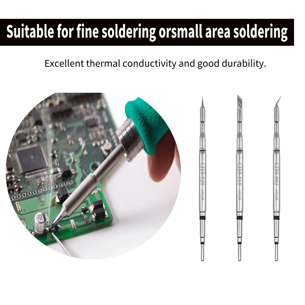 JBC Original C210 Series Soldering Iron Tip Lead Free Iron SMD ICD Repair Tools for JBC Soldering Station T210 Handle