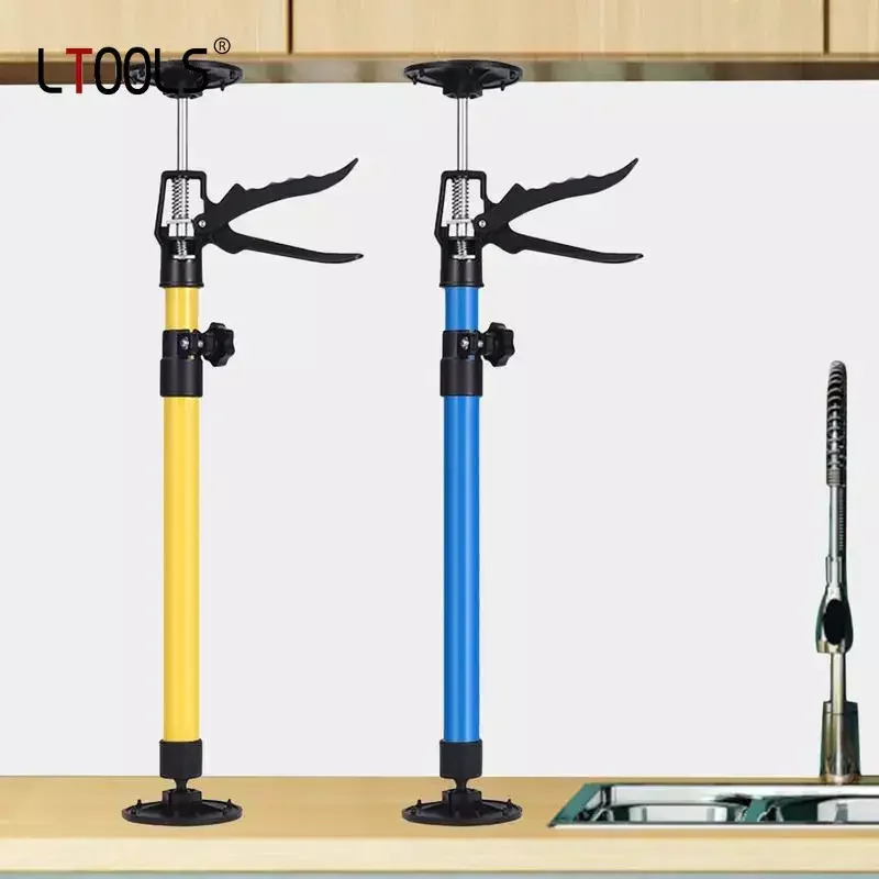 

1pc Hanging Cabinet Installation Jack Labor-Saving Telescopic Steel Hand Work Support Rod Adjustable Woodworking Lifting Bracket