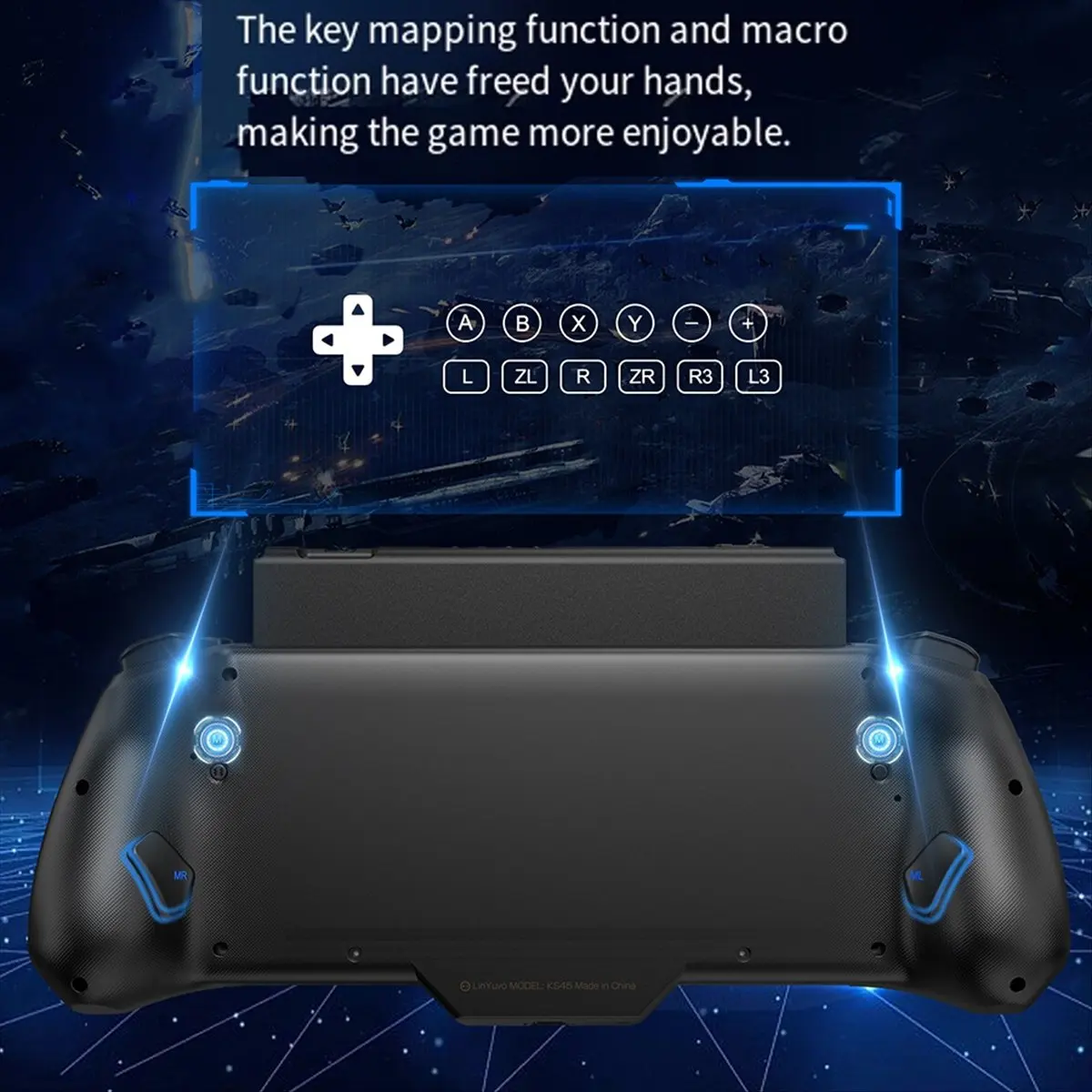 

For Switch Gamepad Controller Built-in 6- Gyro Design Handheld Grip Double Motor Vibrations JoyPad A