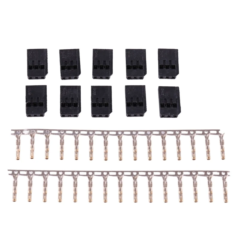 10/20pairs for Futaba Servo Receiver Connectors Plugs DIY for Quadcopter Battery Terminals Crimps Pin