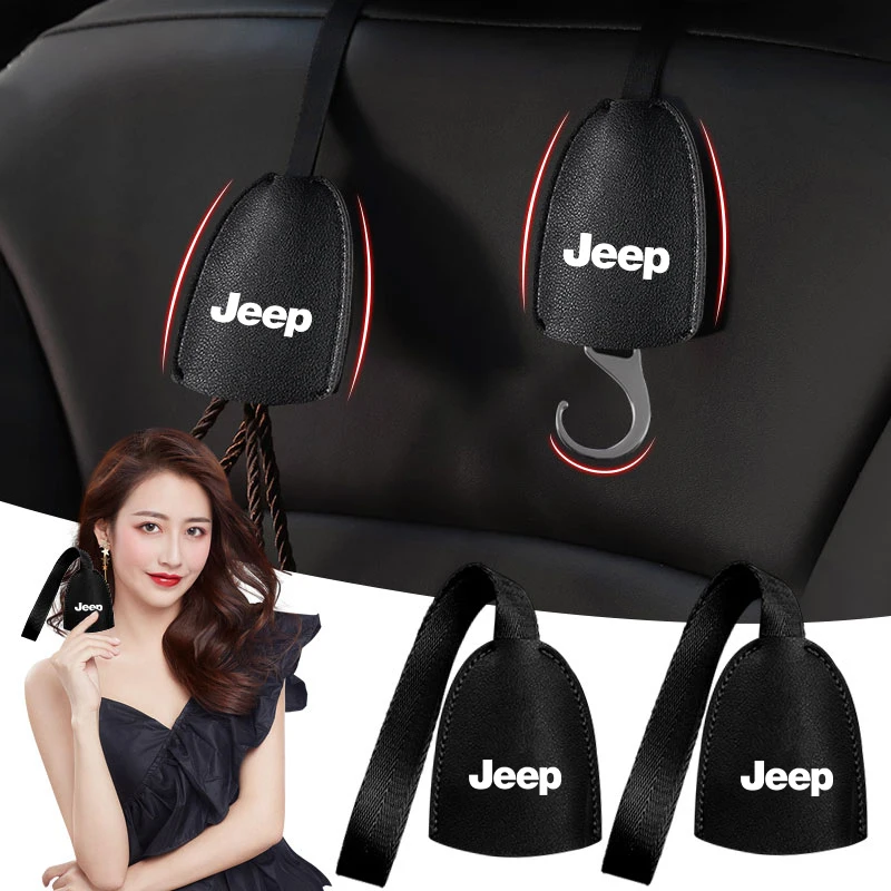 

1/2 шт. кожаные крючки для спинки автомобильного сиденья, портативная подвесная сумка для JEEP Grand Cherokee WK WK2 KJ KK KL Commander XK Renegade