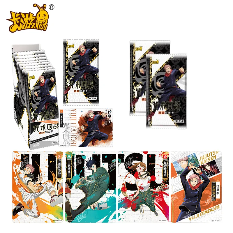 KAYOU Jujutsu Kaisen Card Anime Extreme Color Art Paper Satoru Gojo Itadori Yuji Fushiguro Megumi Rare Collectible Kids Toy Gift