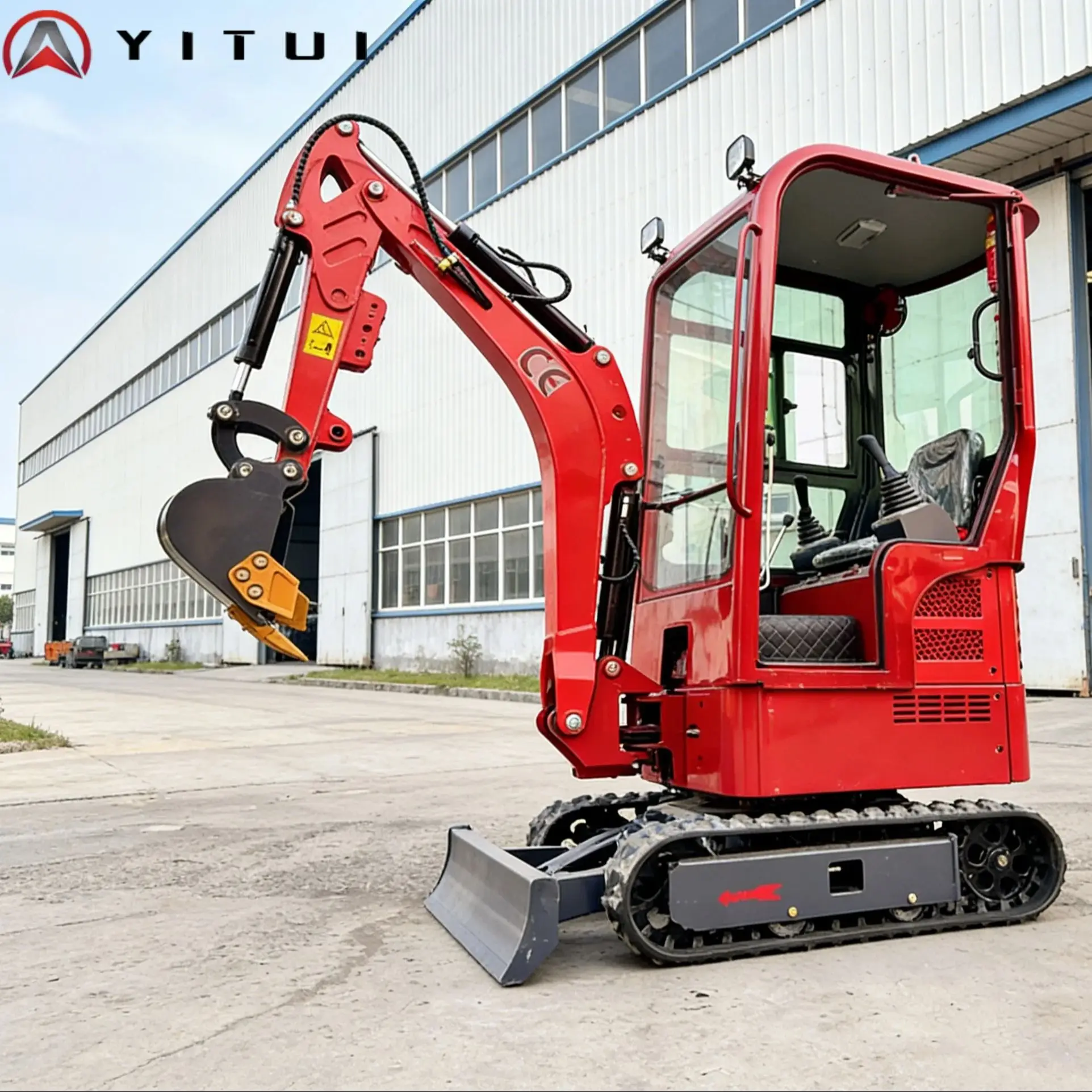 Customized 1.5t Mini Excavator Features An Integrated Design Robus Mini Digger With Bucket And Attachments