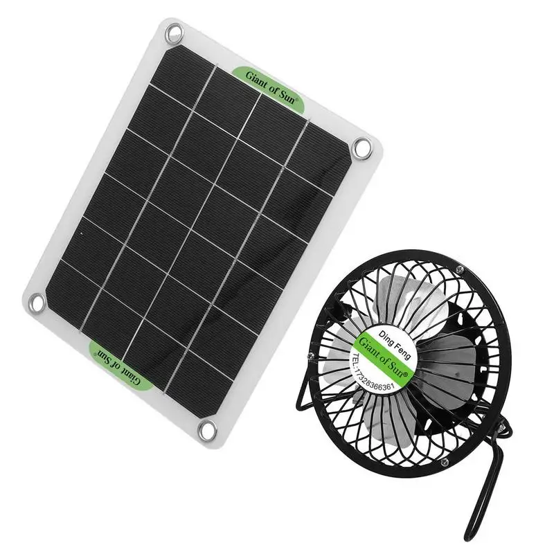 Solar Fans For Outside Outdoor Solar Fan 10W Solar Panel Powered Fan Mini Ventilator For Chicken Coops Greenhouses Sheds Pet