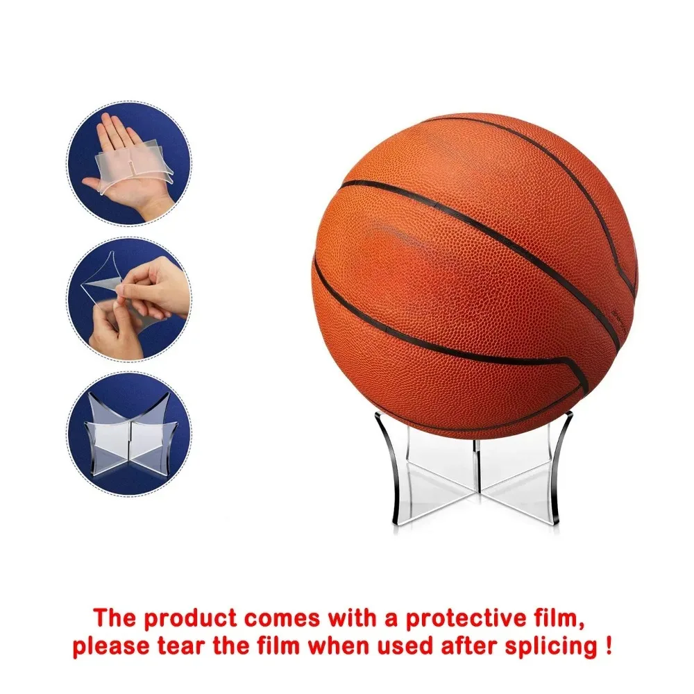 Nieuwe Acryl Basketbal Bal Stand Ondersteuning Basis Voetbal Display Houder Bowlingbal Rugby Bal Rack