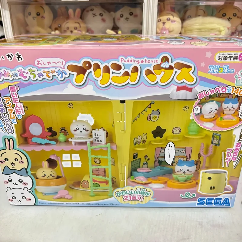 

В наличии, оригинальная серия Miniso Chiikawa Dream, супер большой дом для чата, пудинг, Hachiware, звуковая фигурка кролика, индивидуальный подарок