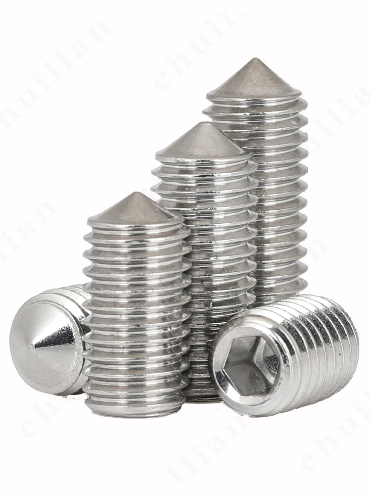 304 stainless tip set screw Hex Hexagon Socket Allen Cup Point DIY Set Door handles Bolt M2 M3 M4 M5 M6 M8 DIN916