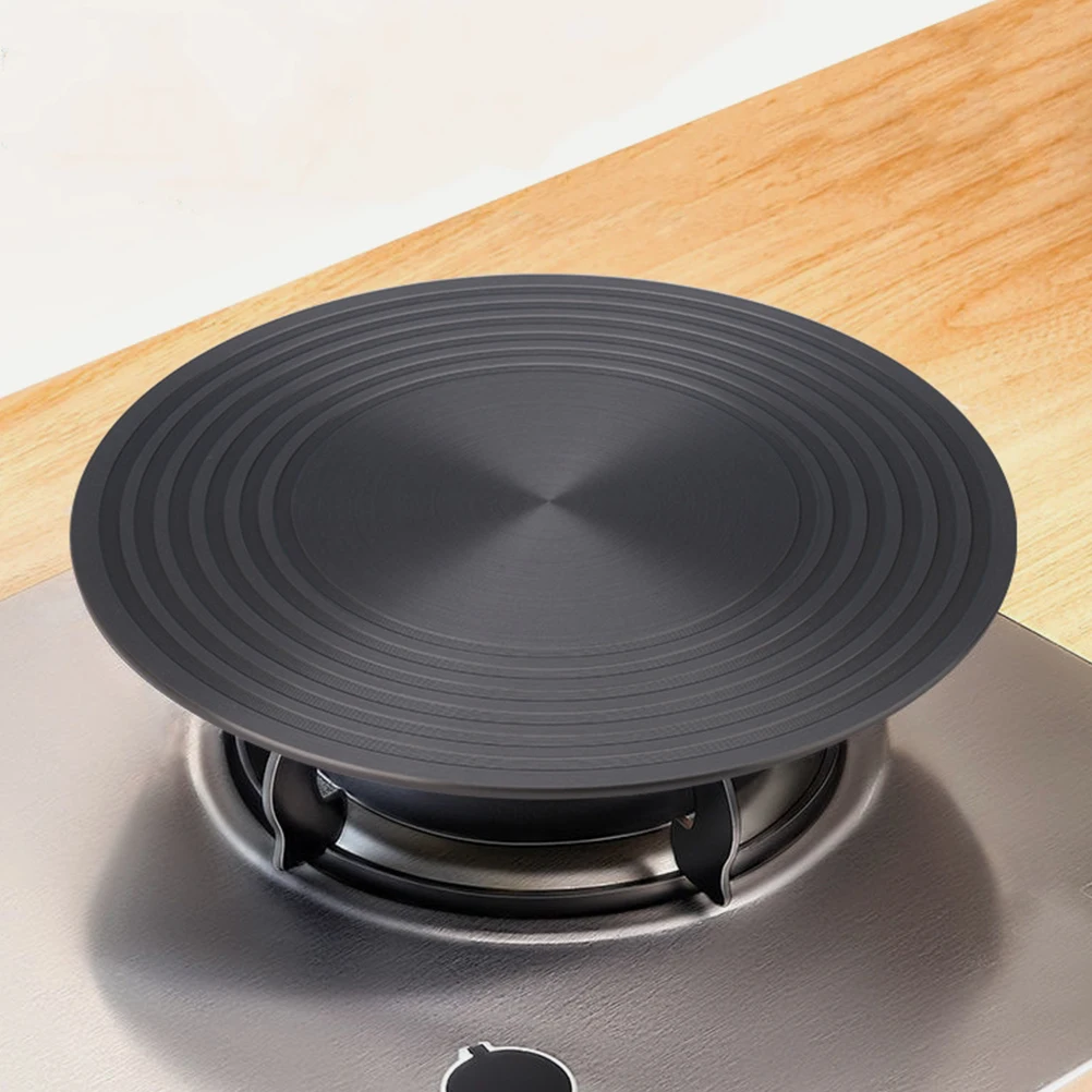 

24cm Black Gas Stove Heat Diffuser Plate Conductive Antislip Thermal Accessories Kitchen Camping Stove Parts Aluminum Heat