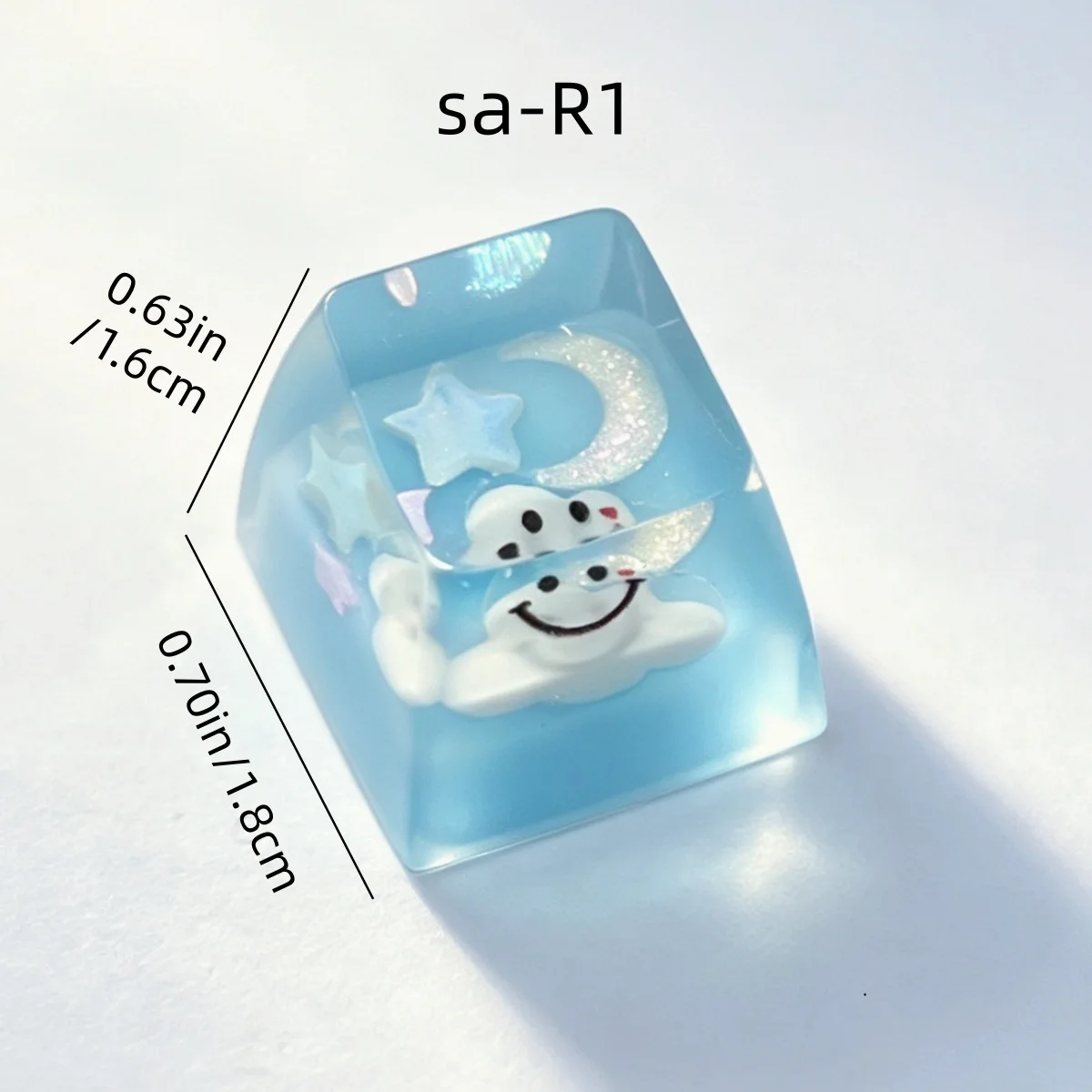 SA R1 Professional-grade resin drop-gel transparent keycaps, individually handcrafted, suitable for mechanical keyboards