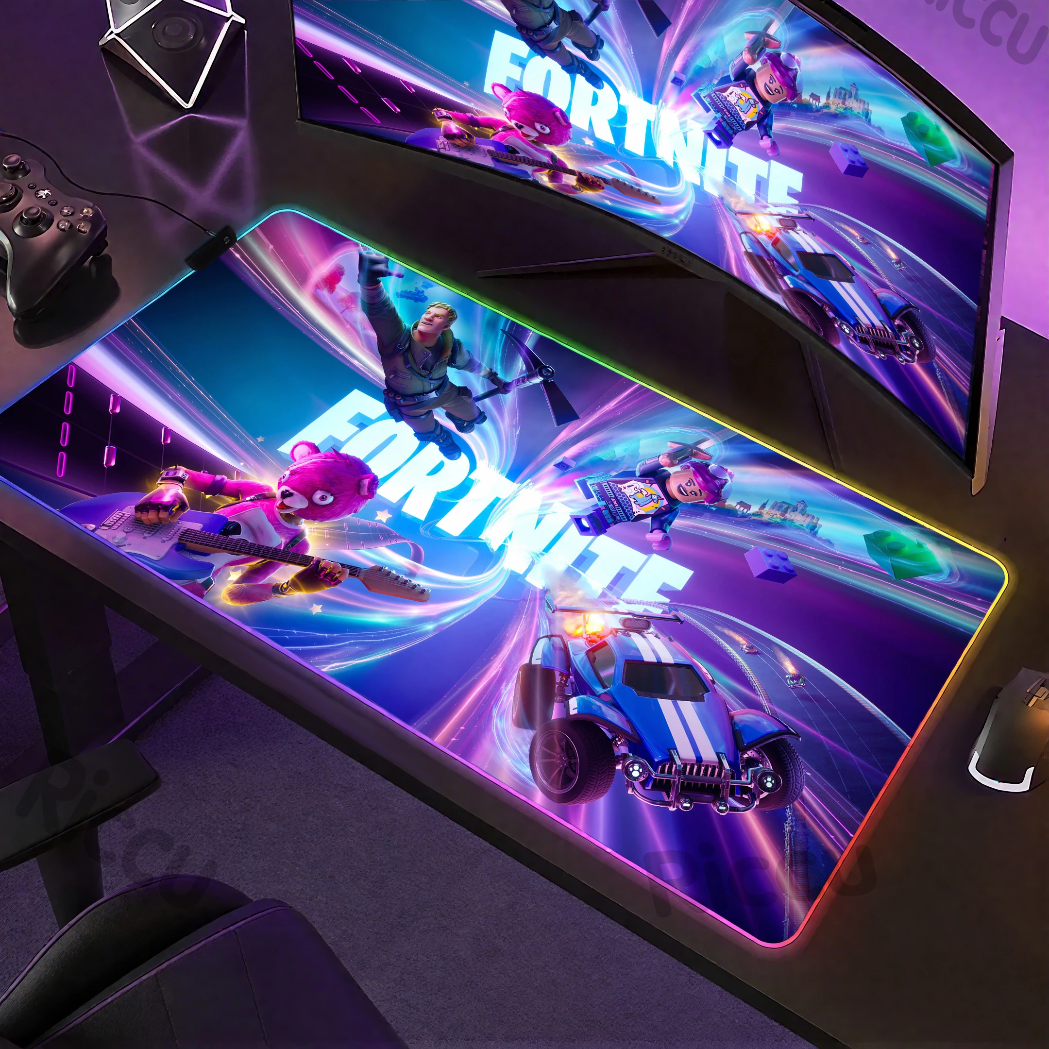 

Коврик для мыши RGB F-Fortnite LED Настольный коврик Аксессуары для ПК Игровые аксессуары Большие коврики для мыши Клавиатура компьютерного геймера Расширенный коврик для стола Интерьер