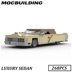 1970s Luxury Sedan Car Model MOC Building Blocks Bricks Display Construction Toys Birthday Gifts Present