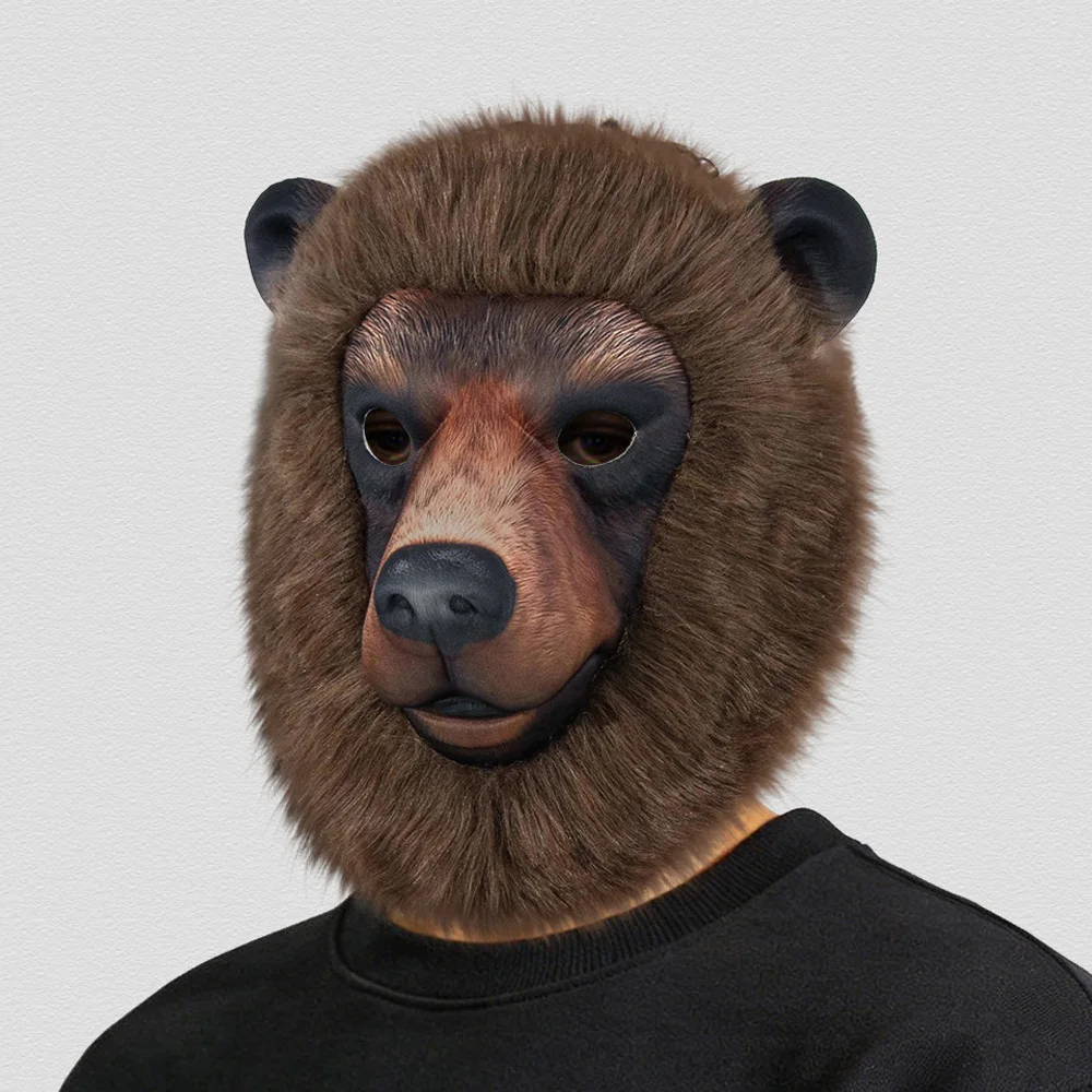 

Funny Animal Sheep Brown Bear Mask Cosplay Goat Bear Eva Masks Halloween Carnival Dress Up Party Costume Props Gifts