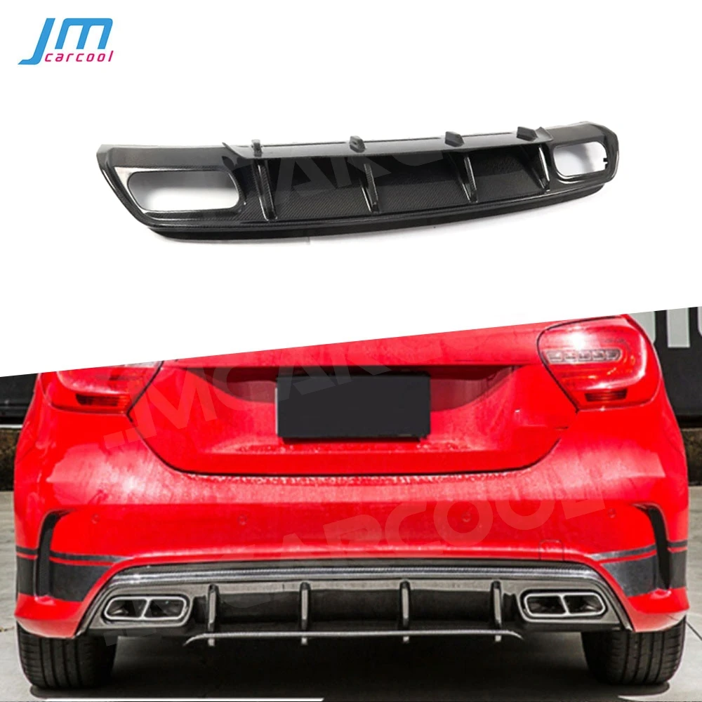 

Carbon Fiber For Mercedes Benz A Class W176 A45 2013-2019 Rear Lip Diffuser A Style Back Bumper Protector Car Styling