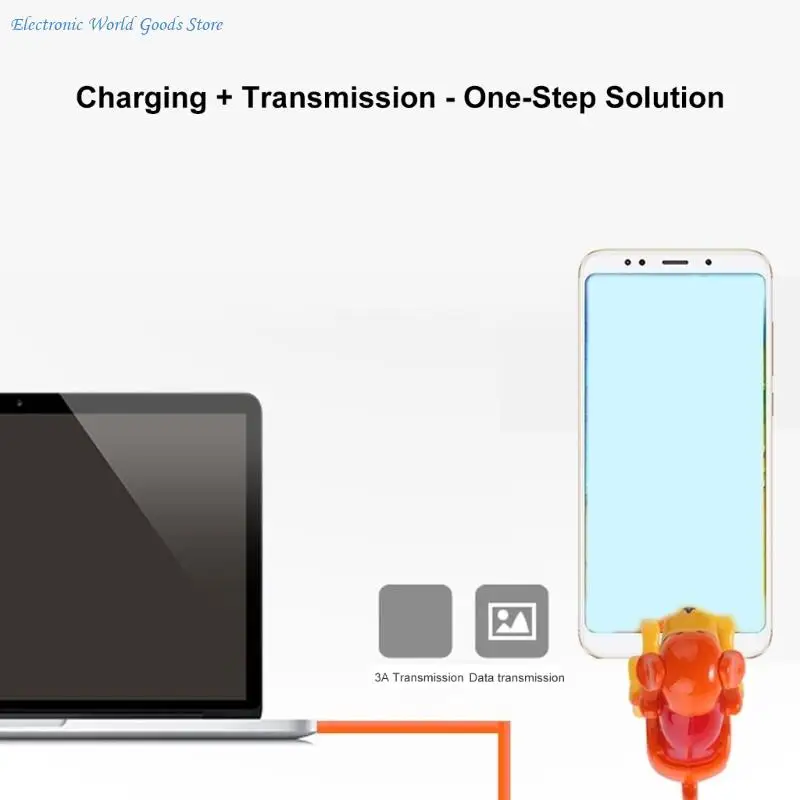 A3PD （1 Pack）Moving Dog Fast Charging USB C Cable for Cellphone Tablets Funny for Touch Dog Phone Cable