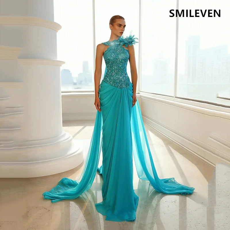 

Smileven Mermaid Sexy Pure Desire Mini Prom Dresses Beed Applique Tea-Length Party Evening Dress Gift Customized Christmas 2025