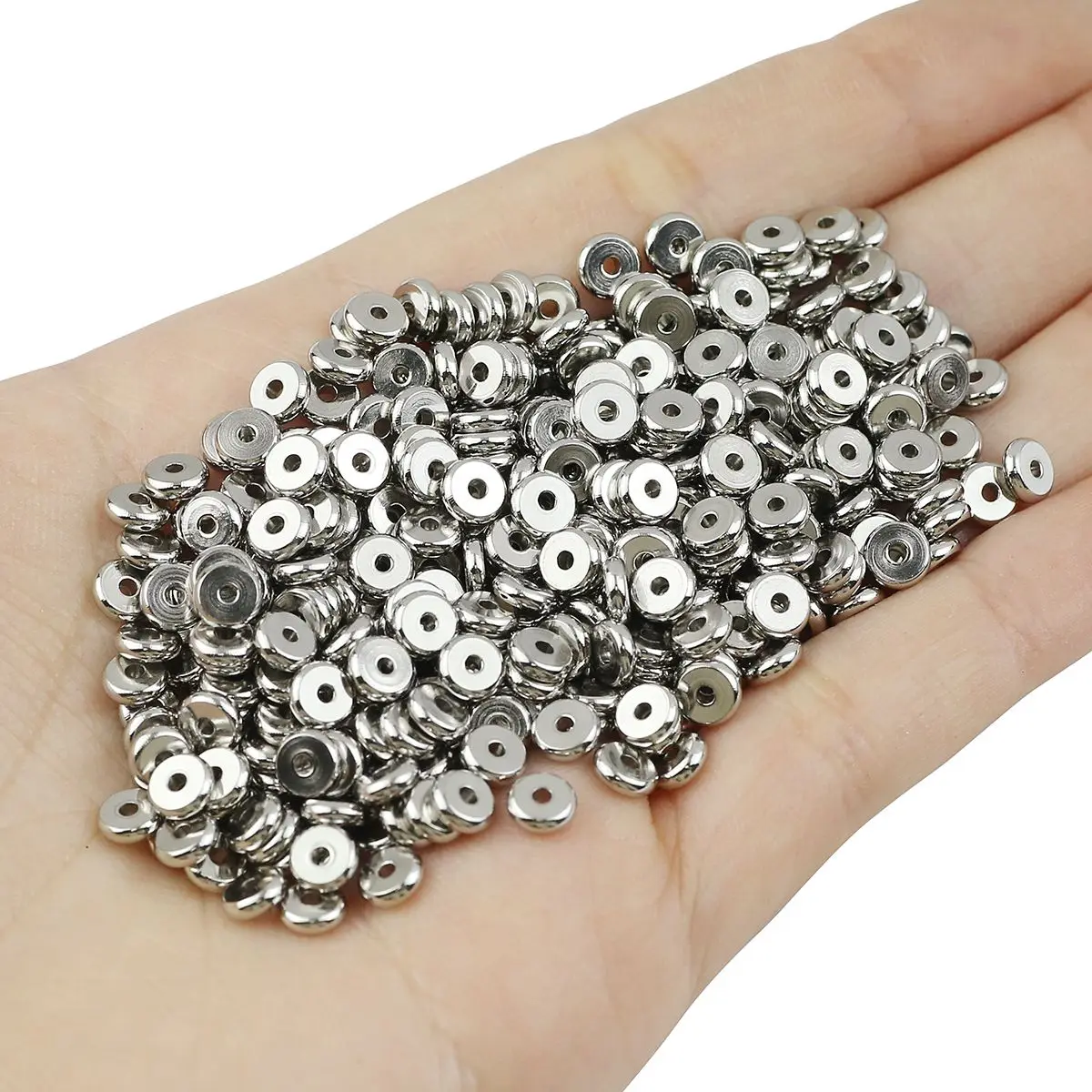 4/5/6mm Stainless Steel Coin Spacer Loose Beads For Jewelry Making Bracelet Necklace DIY Materials Accessories Flat Round Shaped