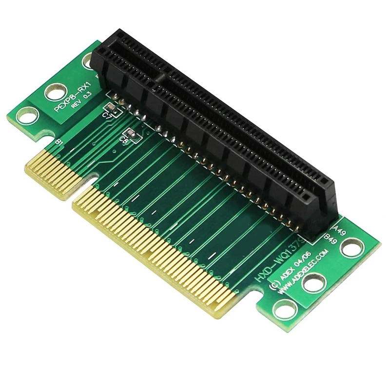 Tarjeta elevadora Top-PCI- Express 8X, tarjeta adaptadora de 90 grados, tarjeta convertidora de ángulo recto 8X PCI-E para ordenador con chasis de servidor 1U/2U