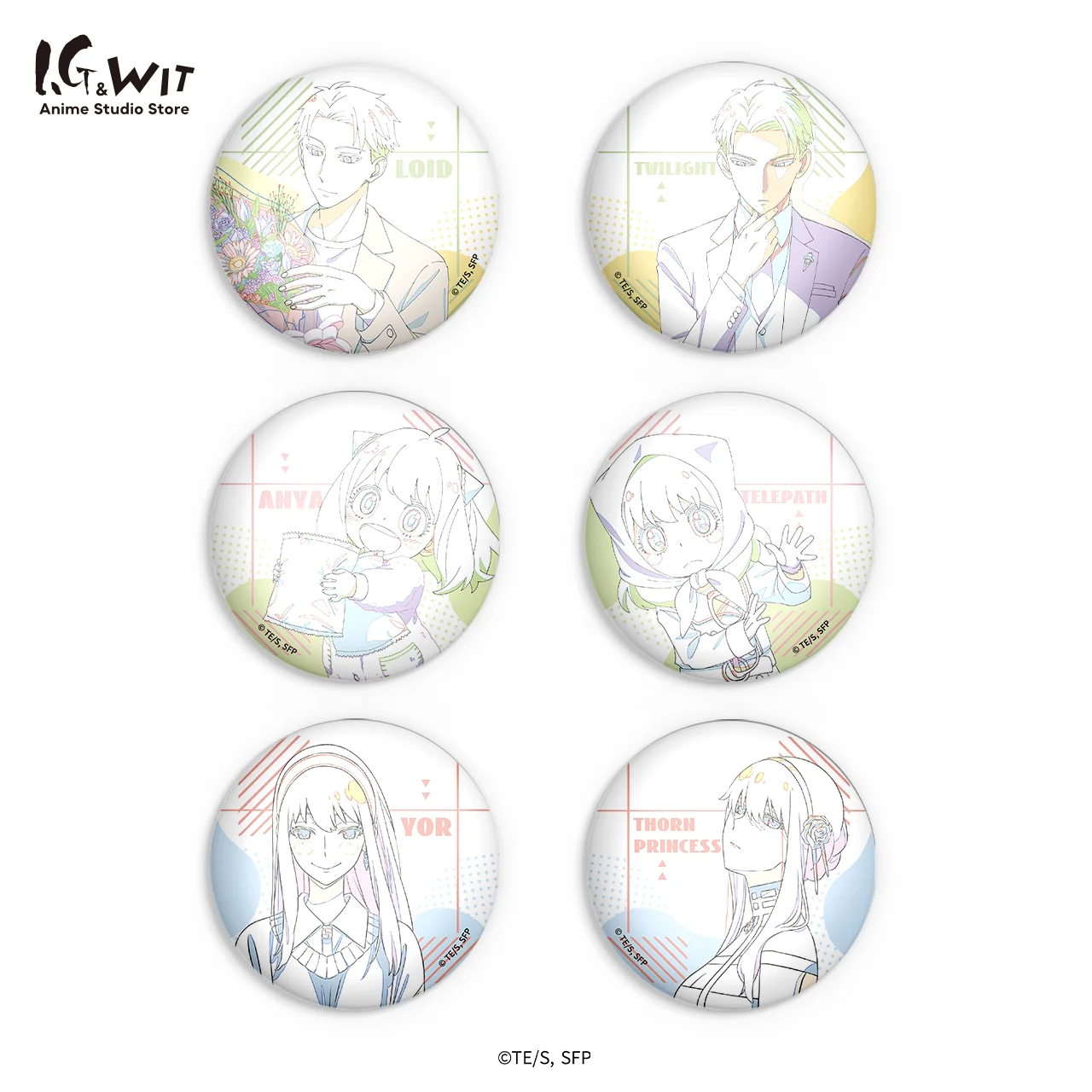 58mm Anime SPY×FAMILY Yor Thorn Princess Twilight Loid Anya Forger Cosplay COSTUME Badge Pin SPTE Tinplate Brooch﻿ Prop Gilf