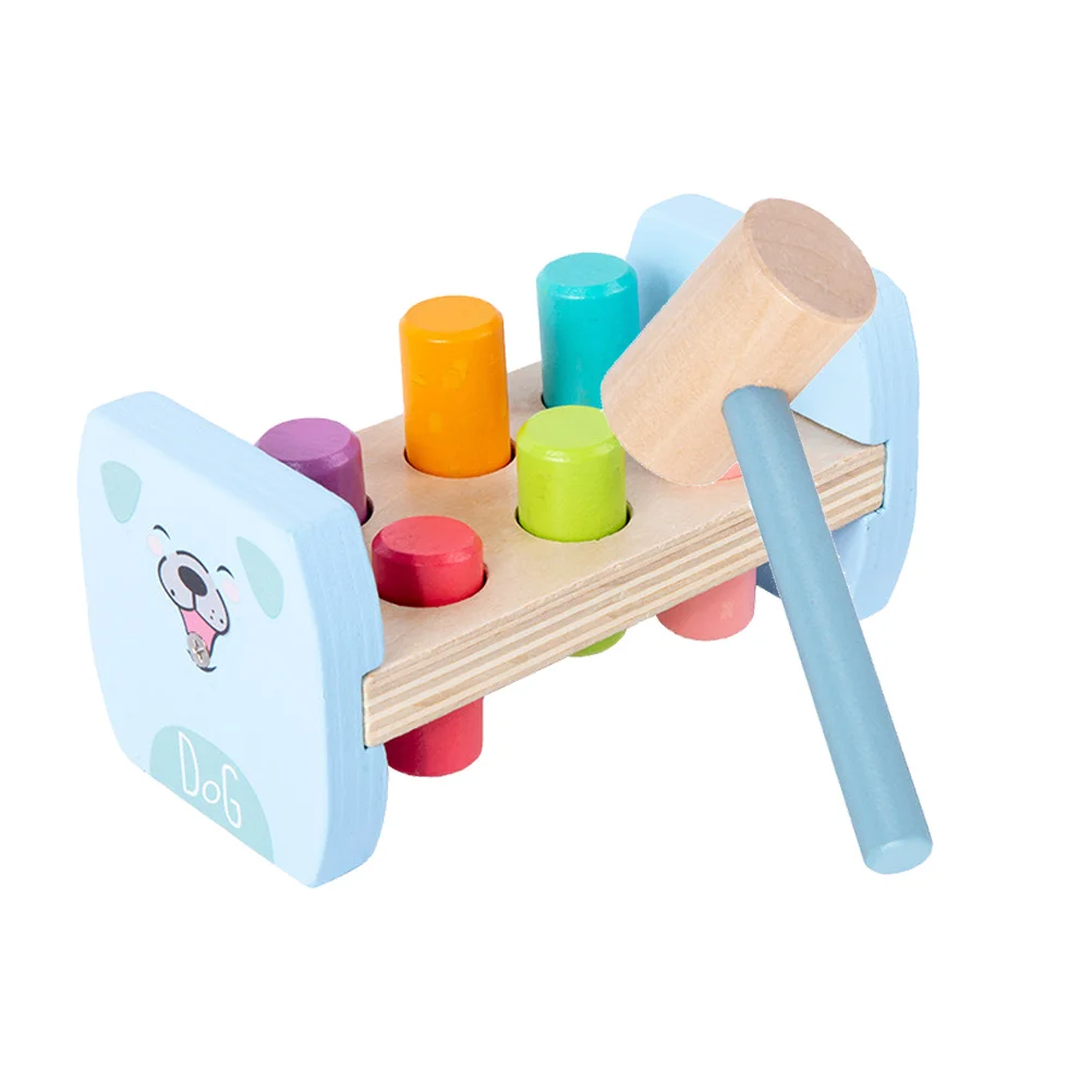 1 conjunto 1 conjunto de desenho animado martelando jogo de madeira para crianças aprendendo precoce cognição brinquedo interativo crianças