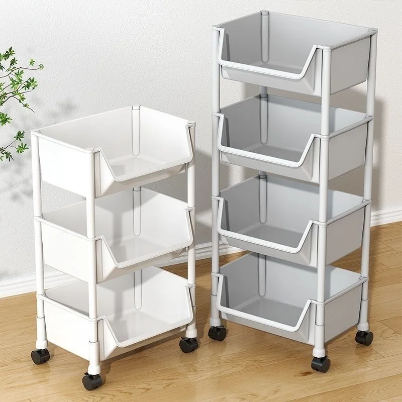 New Trolley Bookshelf Mobile Kitchen Storage Rack Corner Narrow Slit Storage Cabinet Bathroom Living Room Home Organizer Wheels