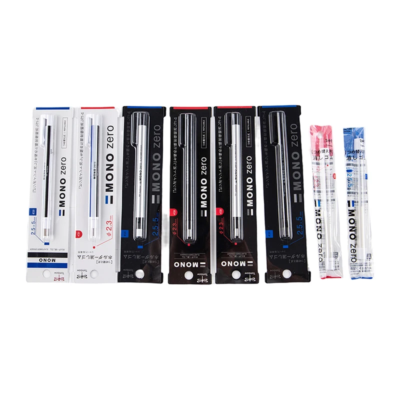 /KQM/Tombow MONO Zero Mechanical Eraser Refillable Pen Shape Sketching Painting High Gloss Rubber Press Type School Stationery