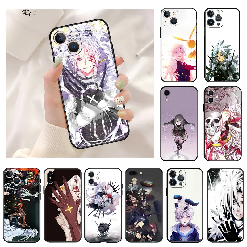 Silicone Black Phone Cases for iphone 16 Pro Max 7 8 14 15 Plus SE XR 11 12 13 Mini 15Pro D. GRAY MAN Anime Soft Cover