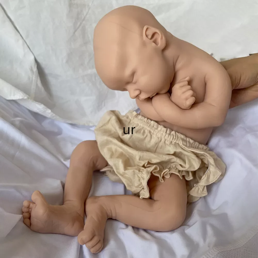 Realistyczna 18-calowa piankrowa silikonowa lalka odrodzona na całe ciało jak prawdziwe europejskie dziecko miękkie ważone koruching Reborn Girl